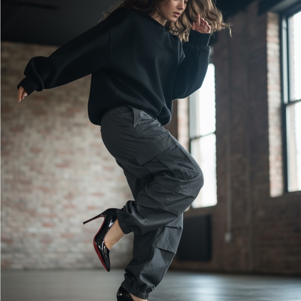 Elegant Black and Red Stiletto Heels